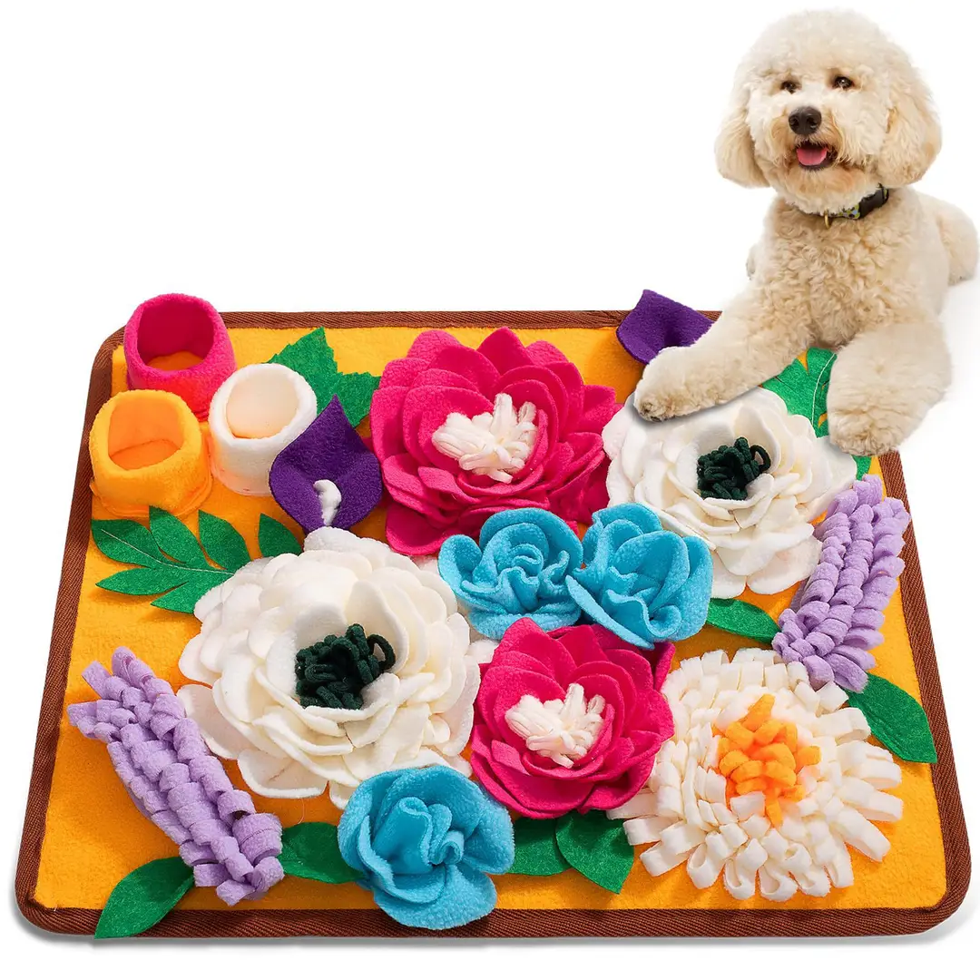 New Pet Sniffing Mat to Expend Dog Energy, Hide Cat Treats to Relieve Boredom, Pet Food Leakage Toy