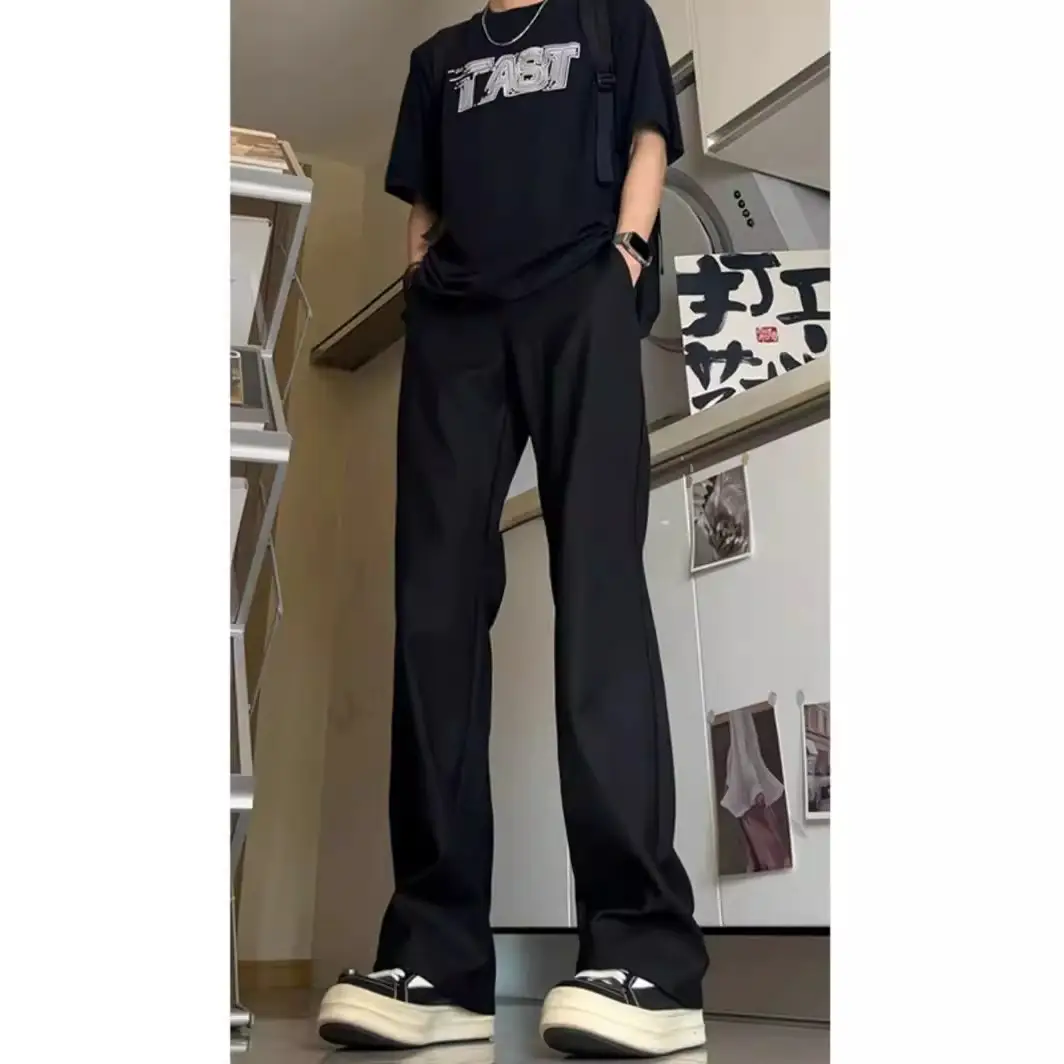 Men Black Straight Dipper Track Suit Spring Summer