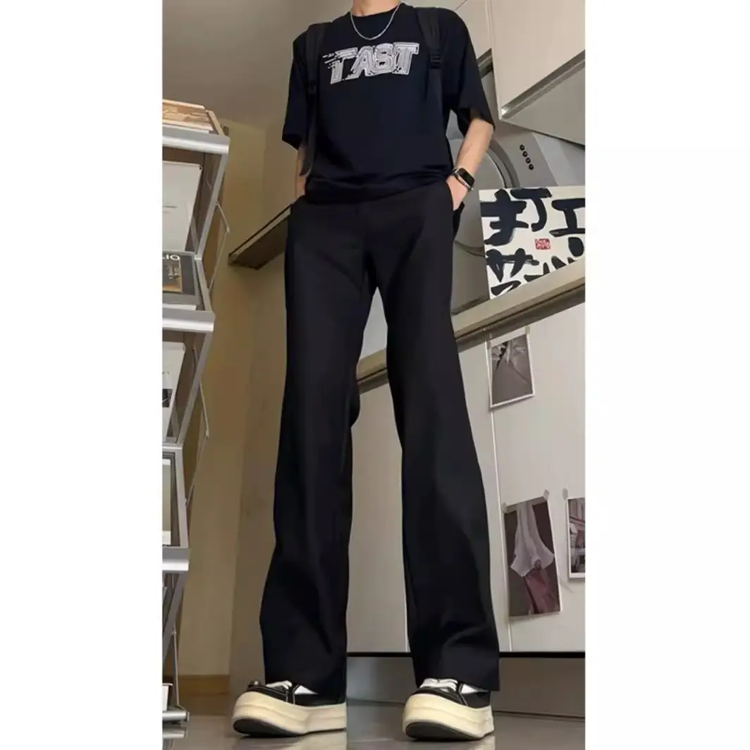 Men Black Straight Dipper Track Suit Spring Summer