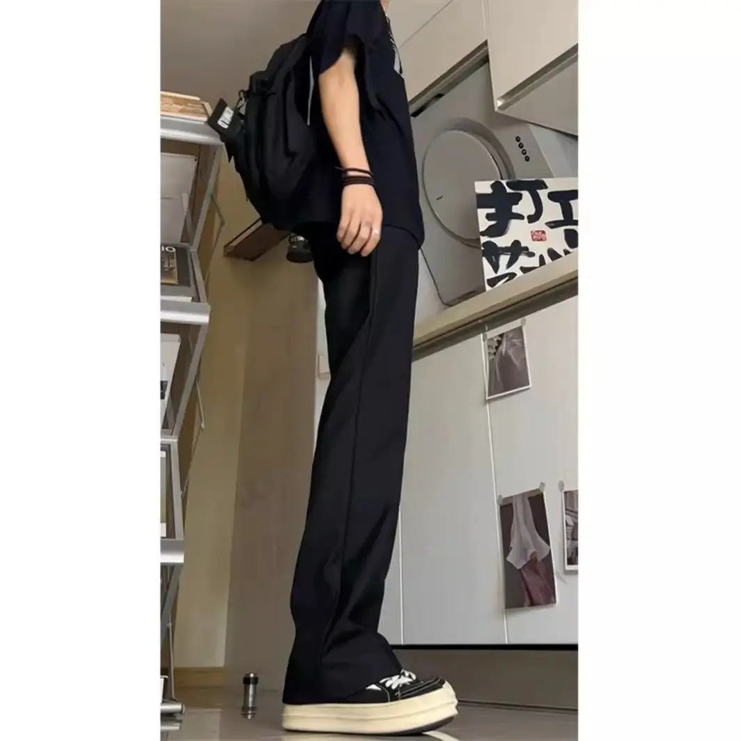 Men Black Straight Dipper Track Suit Spring Summer