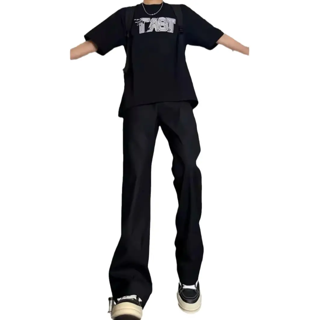 Men Black Straight Dipper Track Suit Spring Summer