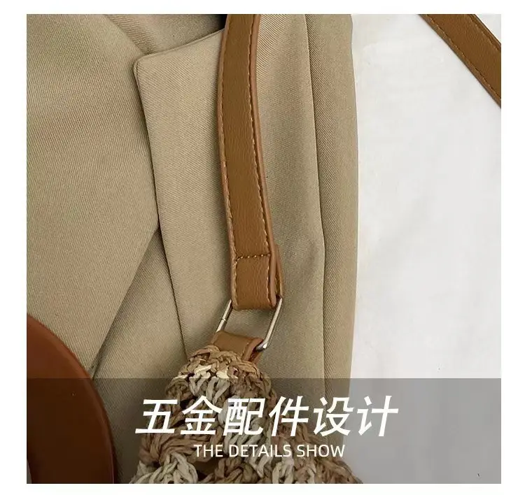 Hollow Lace Triangle Bag Women Beige — feature 10