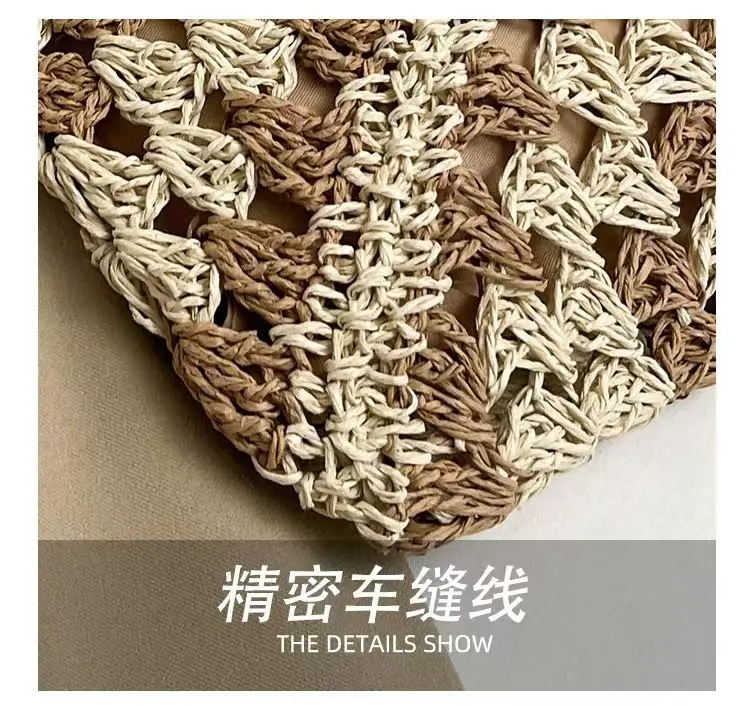 Hollow Lace Triangle Bag Women Beige — feature 11