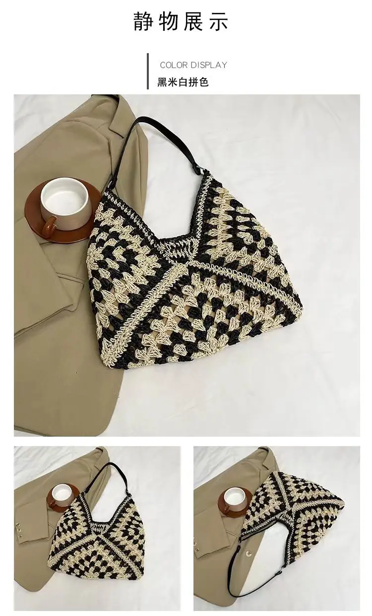 Hollow Lace Triangle Bag Women Beige — feature 3