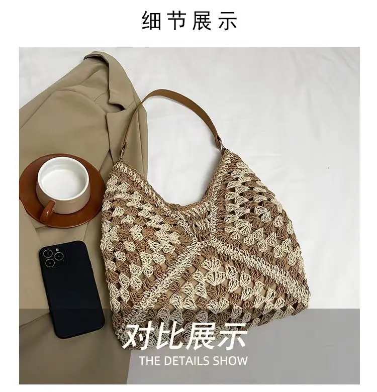 Hollow Lace Triangle Bag Women Beige — feature 6