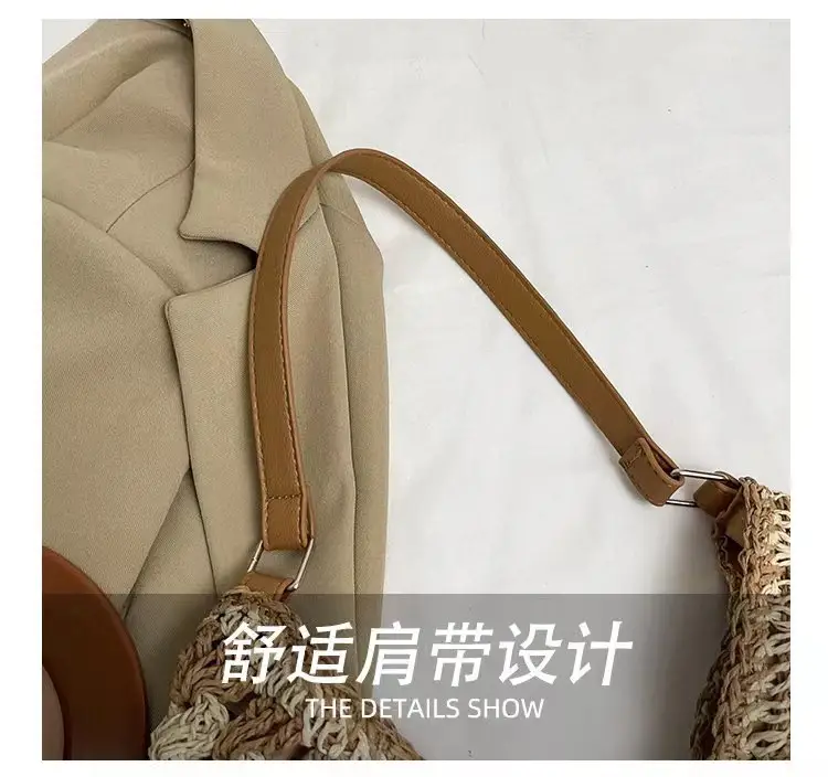 Hollow Lace Triangle Bag Women Beige — feature 8