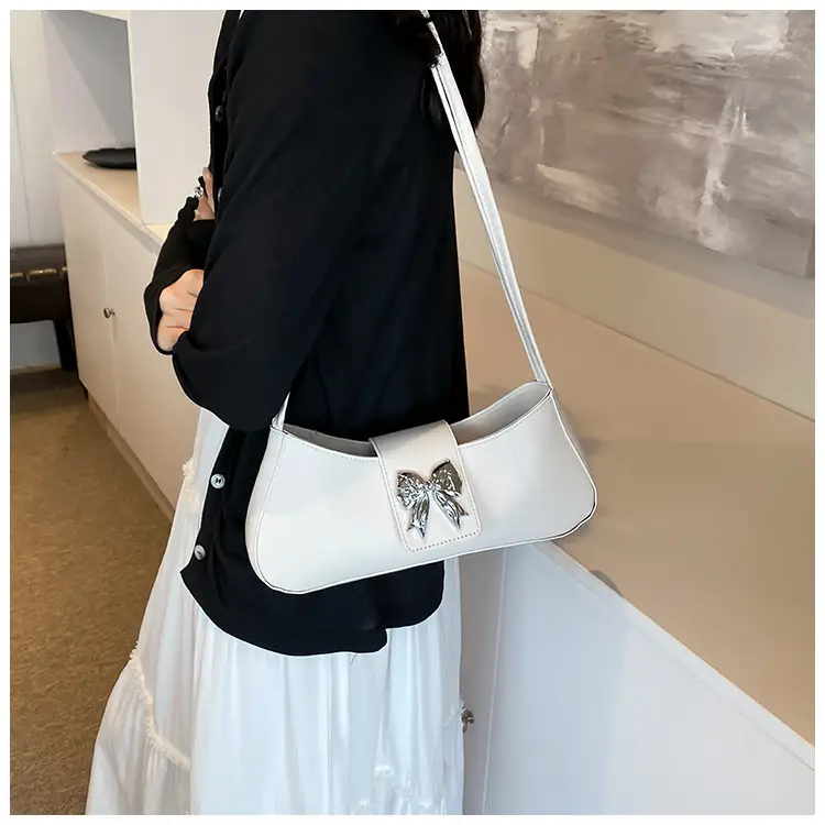 Women's Beige Butterfly Zipper Shoulder Bag — feature 13