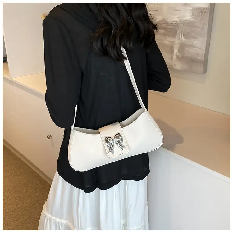 Women's Beige Butterfly Zipper Shoulder Bag — feature 14