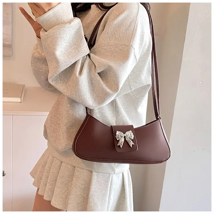 Women's Beige Butterfly Zipper Shoulder Bag — feature 5