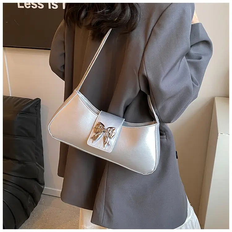 Women's Beige Butterfly Zipper Shoulder Bag — feature 9