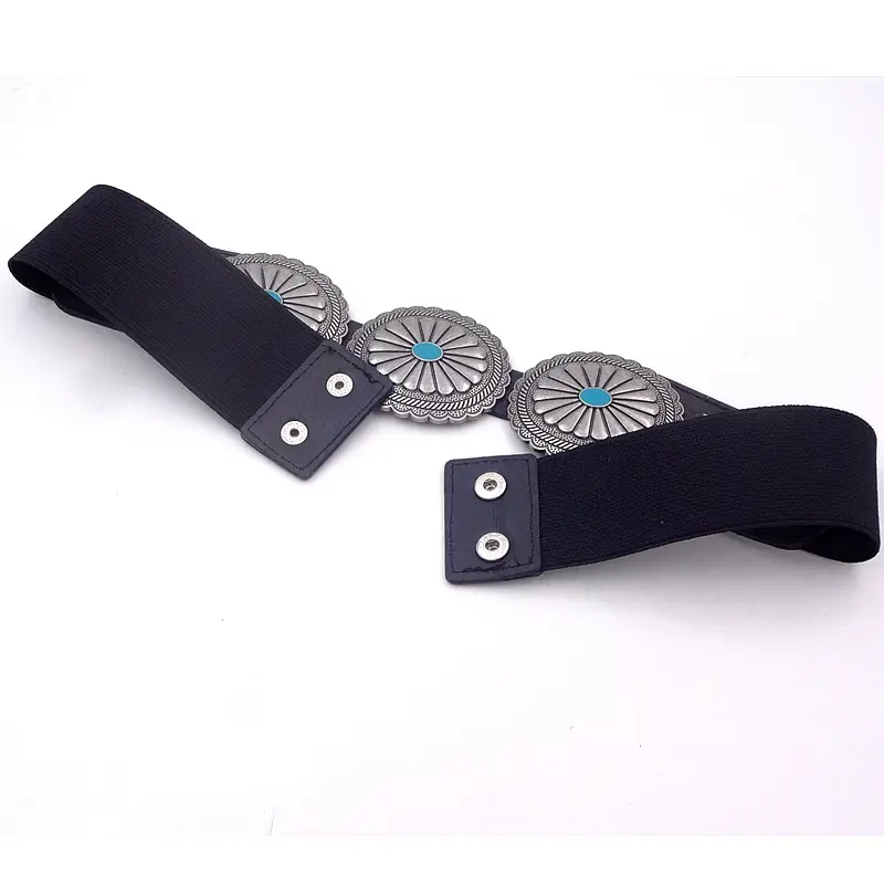 Women's Navy Waist Seal Belt with Coat - Image 3