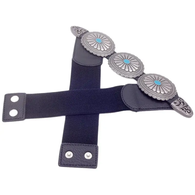 Women's Navy Waist Seal Belt with Coat - Image 5