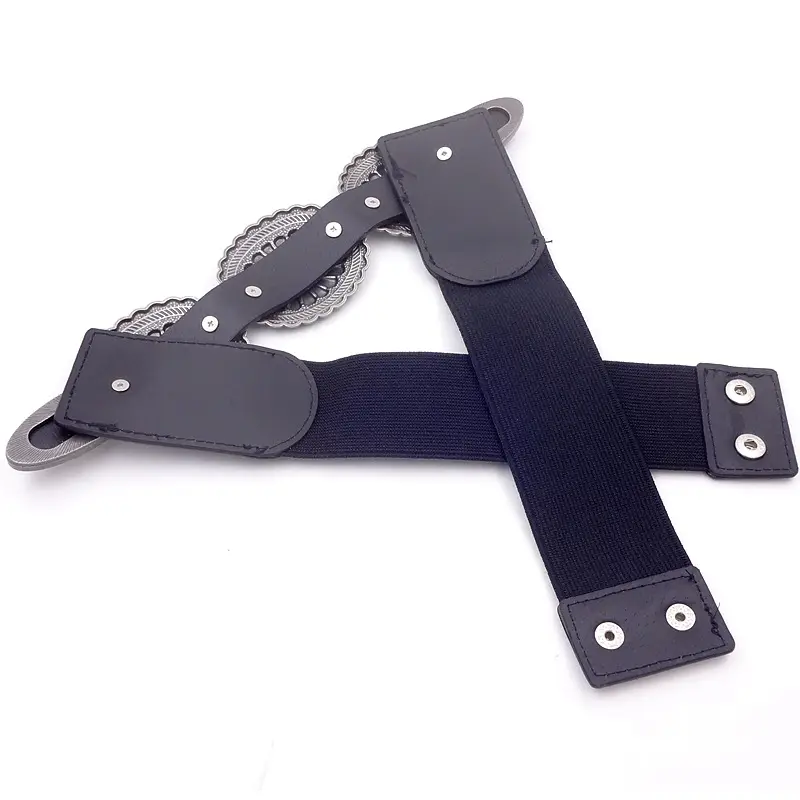 Women's Navy Waist Seal Belt with Coat — feature 5