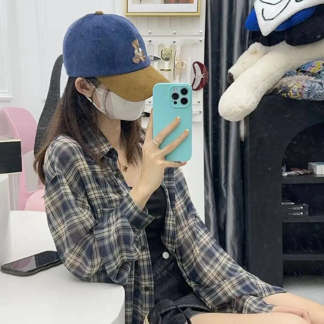 Japanese Style Cartoon Bear Cap for Women Beige Spring Autumn — feature 3