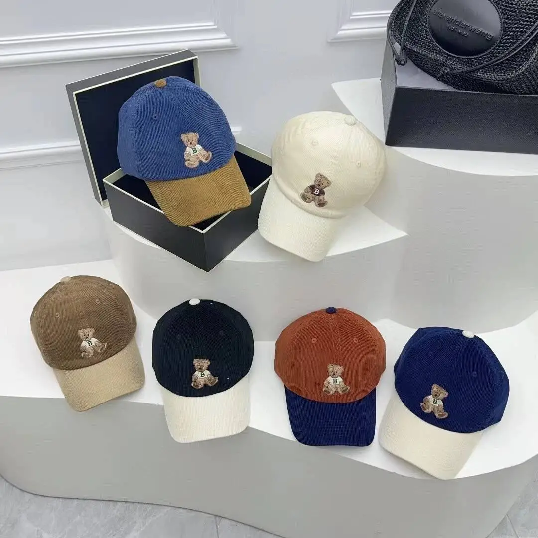 Japanese Style Cartoon Bear Cap for Women Beige Spring Autumn — feature 4
