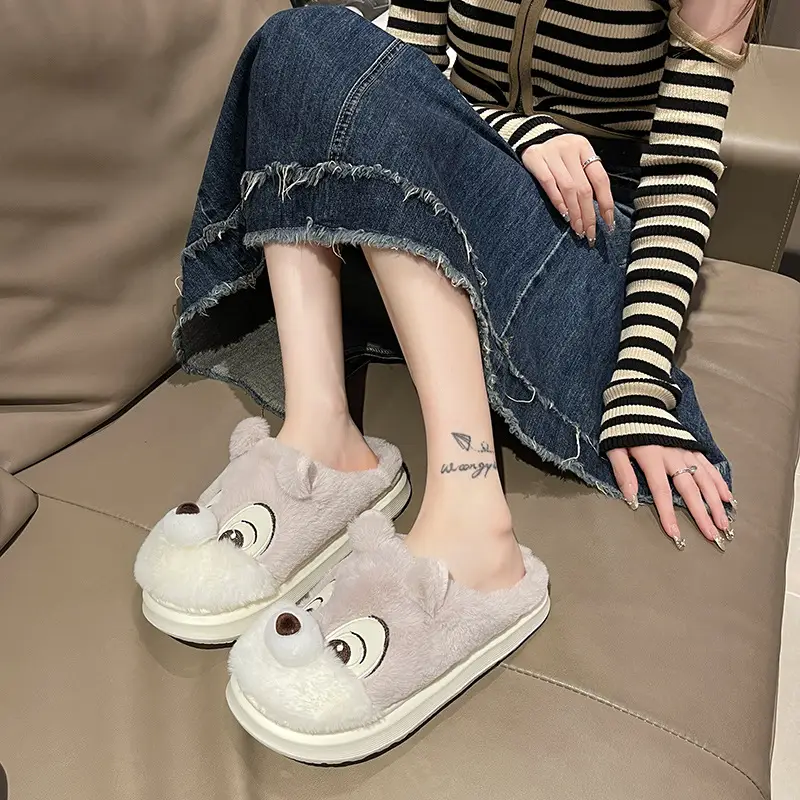 Winter new cartoon squirrel cotton slippers home cotton slippers student fashion home cartoon cotton slippers wholesale - Image 7