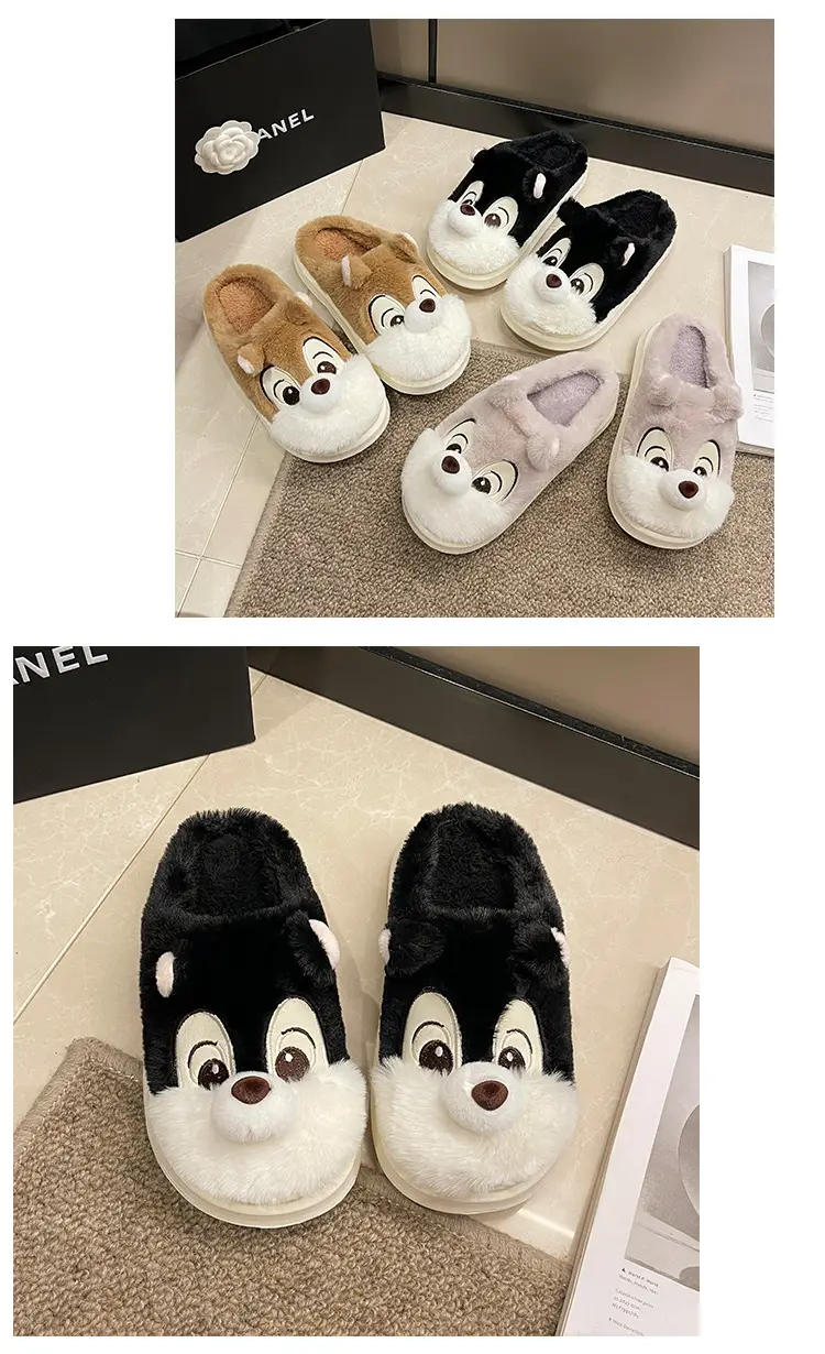 Winter new cartoon squirrel cotton slippers home cotton slippers student fashion home cartoon cotton slippers wholesale — feature 11