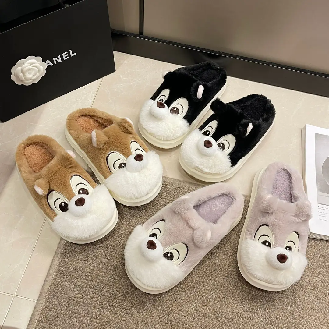 Winter new cartoon squirrel cotton slippers home cotton slippers student fashion home cartoon cotton slippers wholesale — feature 2