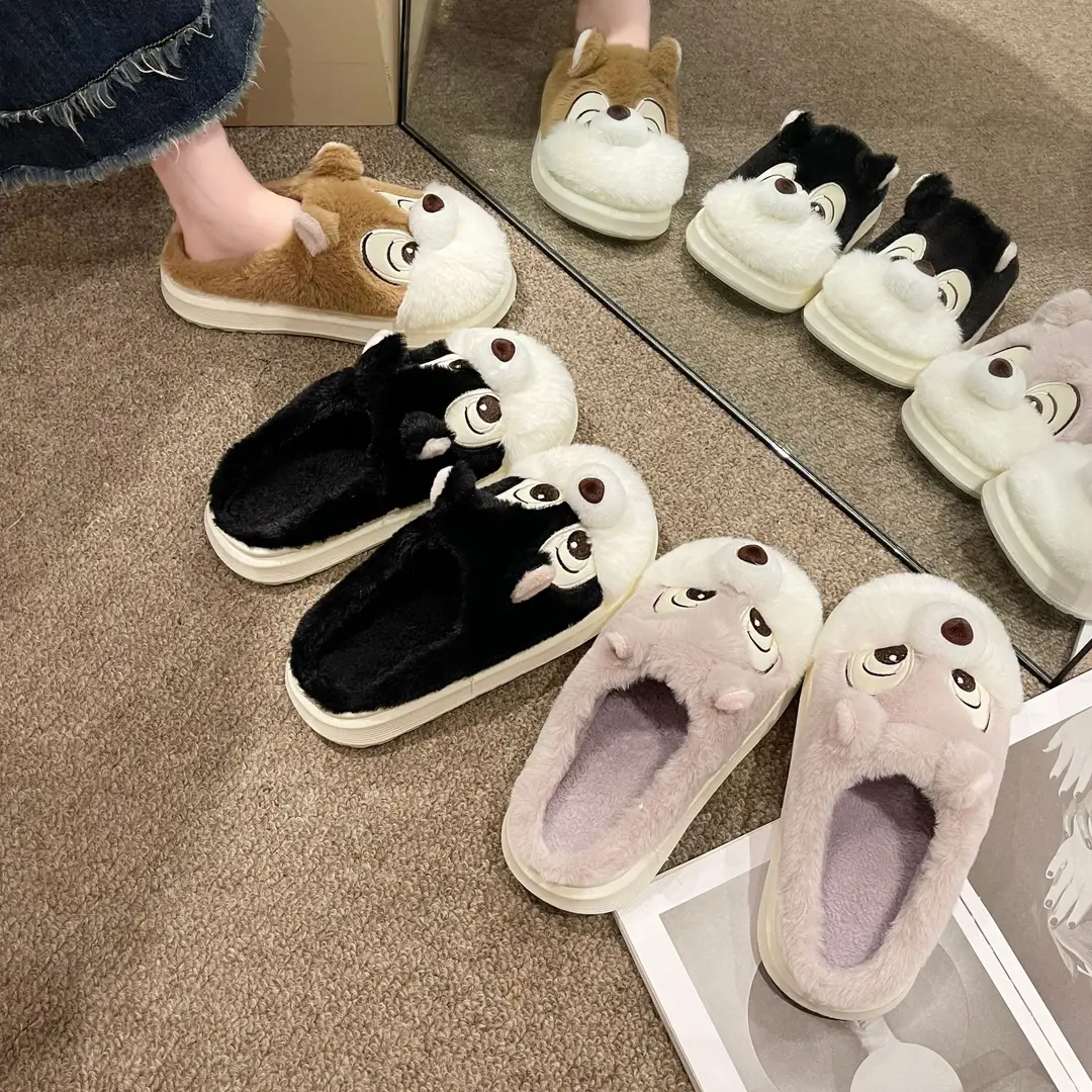 Winter new cartoon squirrel cotton slippers home cotton slippers student fashion home cartoon cotton slippers wholesale — feature 3