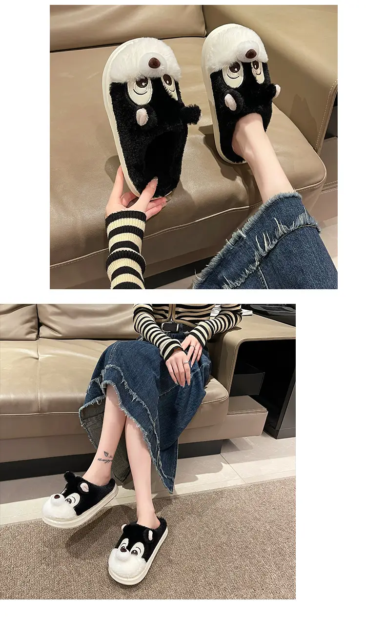 Winter new cartoon squirrel cotton slippers home cotton slippers student fashion home cartoon cotton slippers wholesale — feature 6