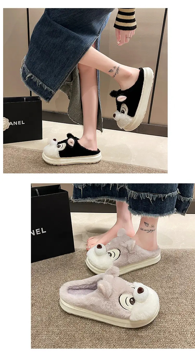 Winter new cartoon squirrel cotton slippers home cotton slippers student fashion home cartoon cotton slippers wholesale — feature 8