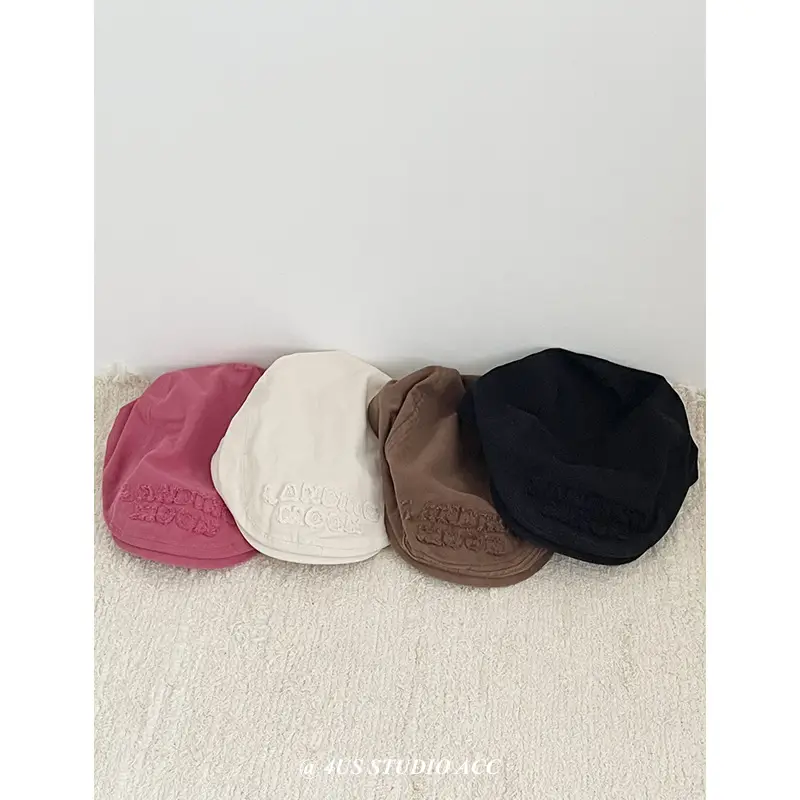 Women's Vintage Newsboy Cap White Japanese Style Forward - Image 6