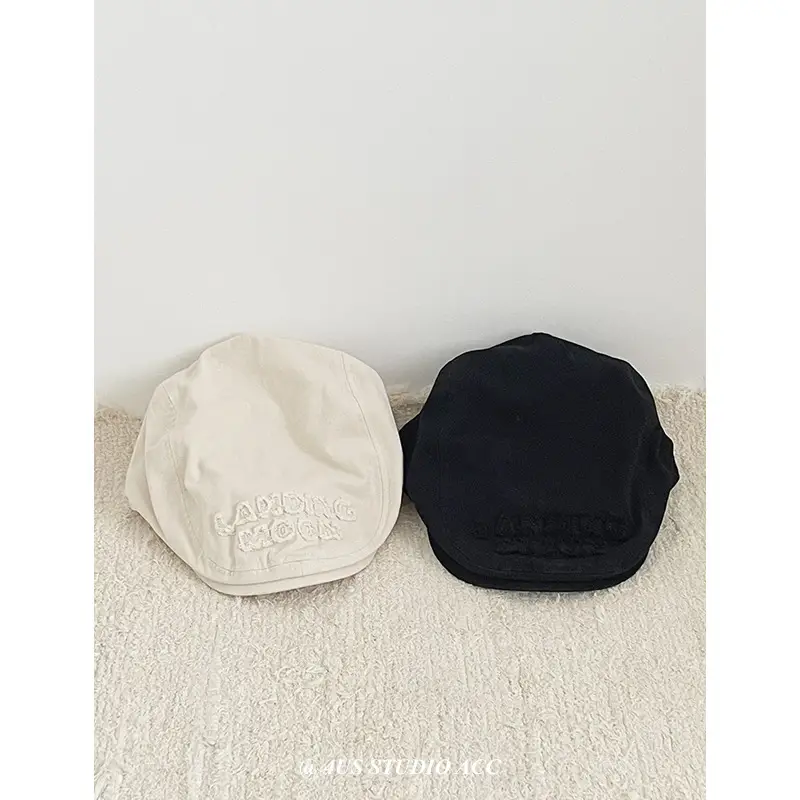 Women's Vintage Newsboy Cap White Japanese Style Forward - Image 7
