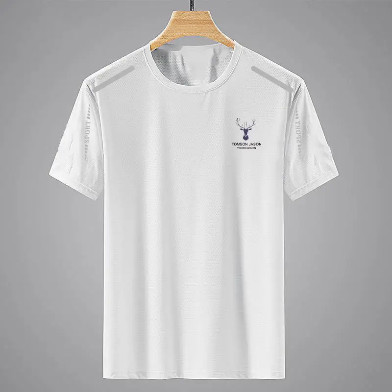 Men White Korean Style Short Sleeve T-Shirt - Image 12