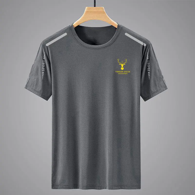 Men White Korean Style Short Sleeve T-Shirt - Image 2