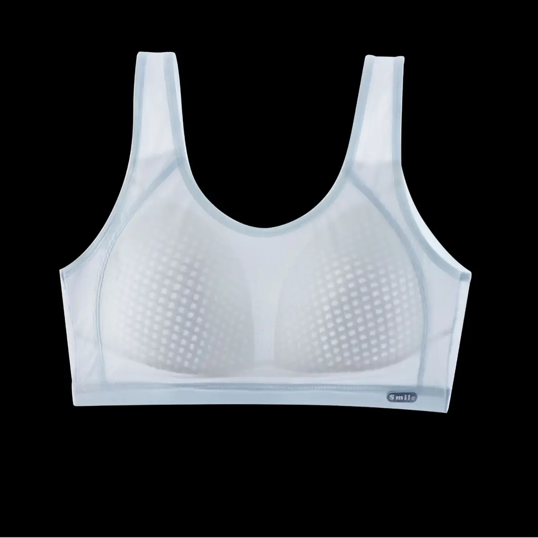 Summer Girls' Underwear Female Students Junior High School Senior high school Development Girls' Silk Mesh Vest Youth Sports Bra