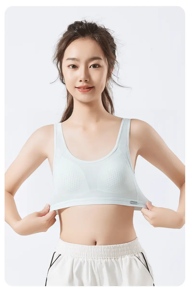 Summer Girls' Underwear Female Students Junior High School Senior high school Development Girls' Silk Mesh Vest Youth Sports Bra — feature 16