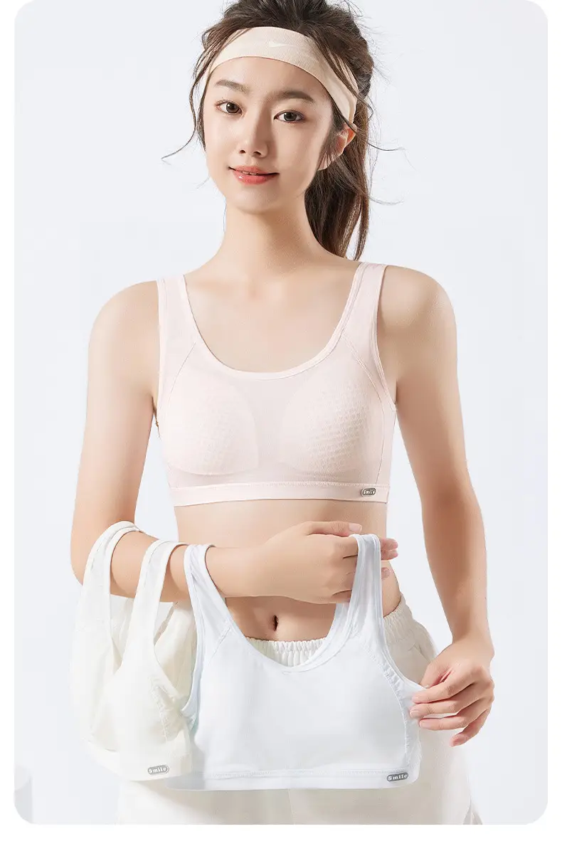 Summer Girls' Underwear Female Students Junior High School Senior high school Development Girls' Silk Mesh Vest Youth Sports Bra — feature 17