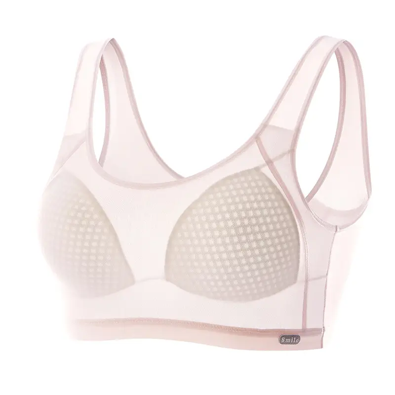 Summer Girls' Underwear Female Students Junior High School Senior high school Development Girls' Silk Mesh Vest Youth Sports Bra