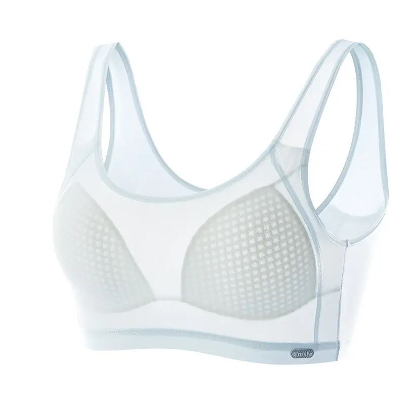 Summer Girls' Underwear Female Students Junior High School Senior high school Development Girls' Silk Mesh Vest Youth Sports Bra