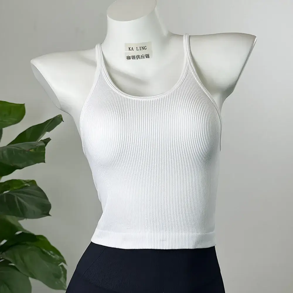 White Slim Fit Sports Vest for Women