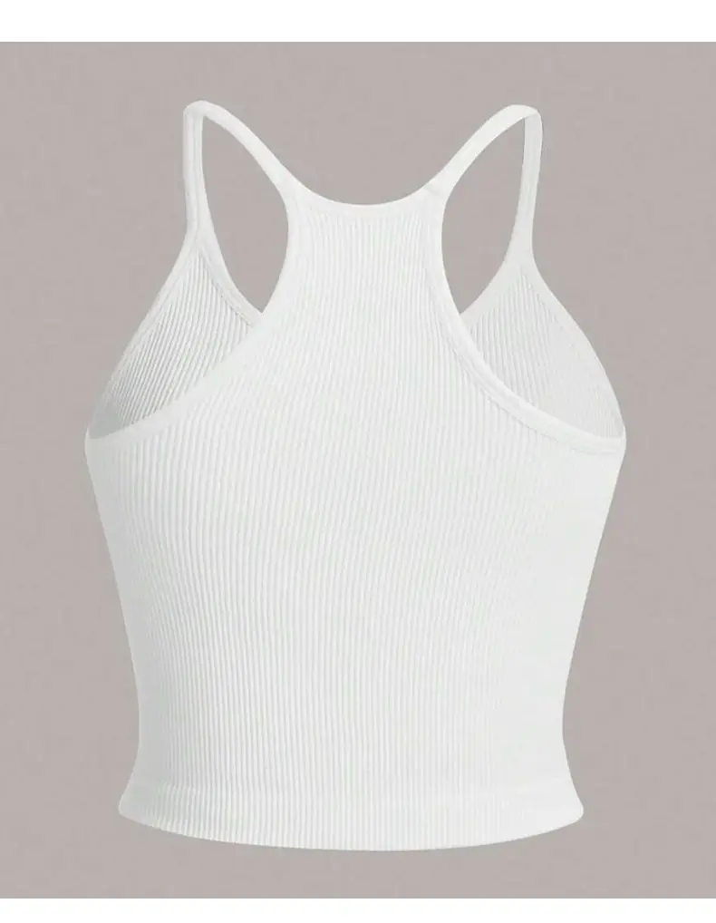 White Slim Fit Sports Vest for Women — feature 10
