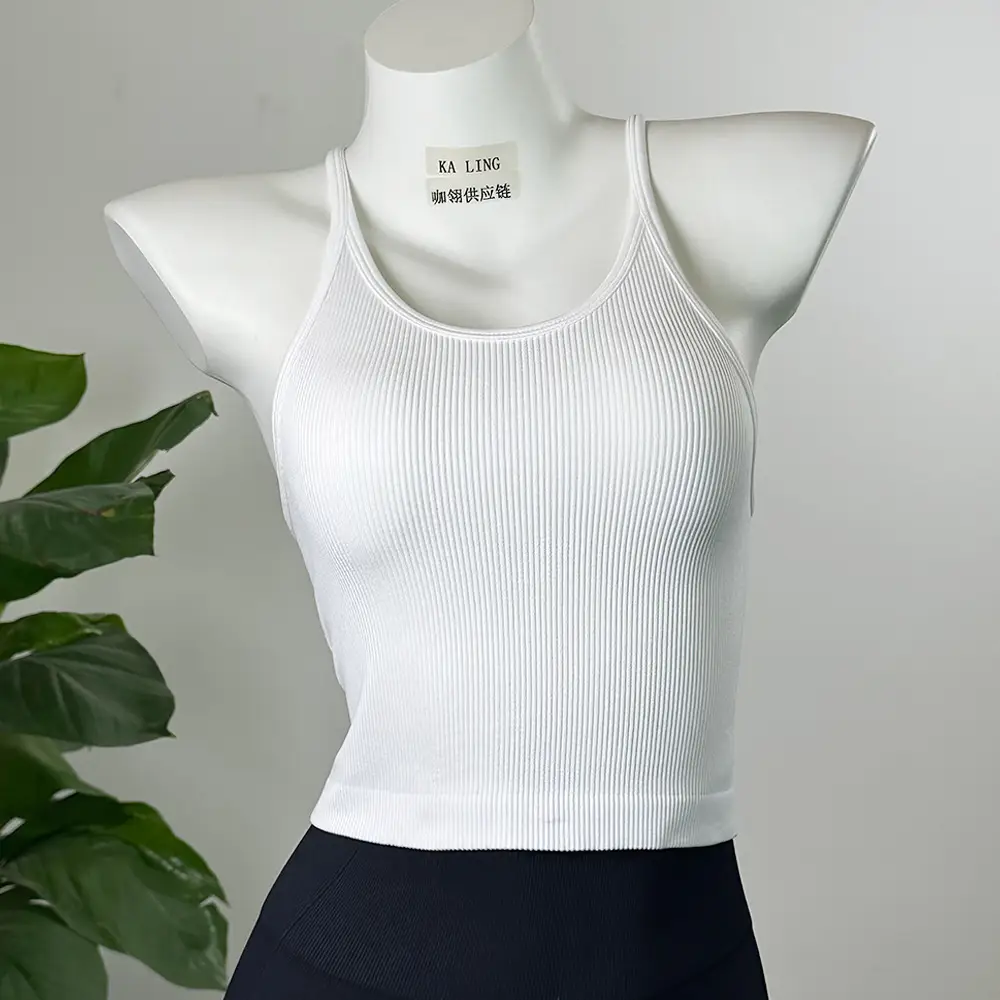 White Slim Fit Sports Vest for Women — feature 11