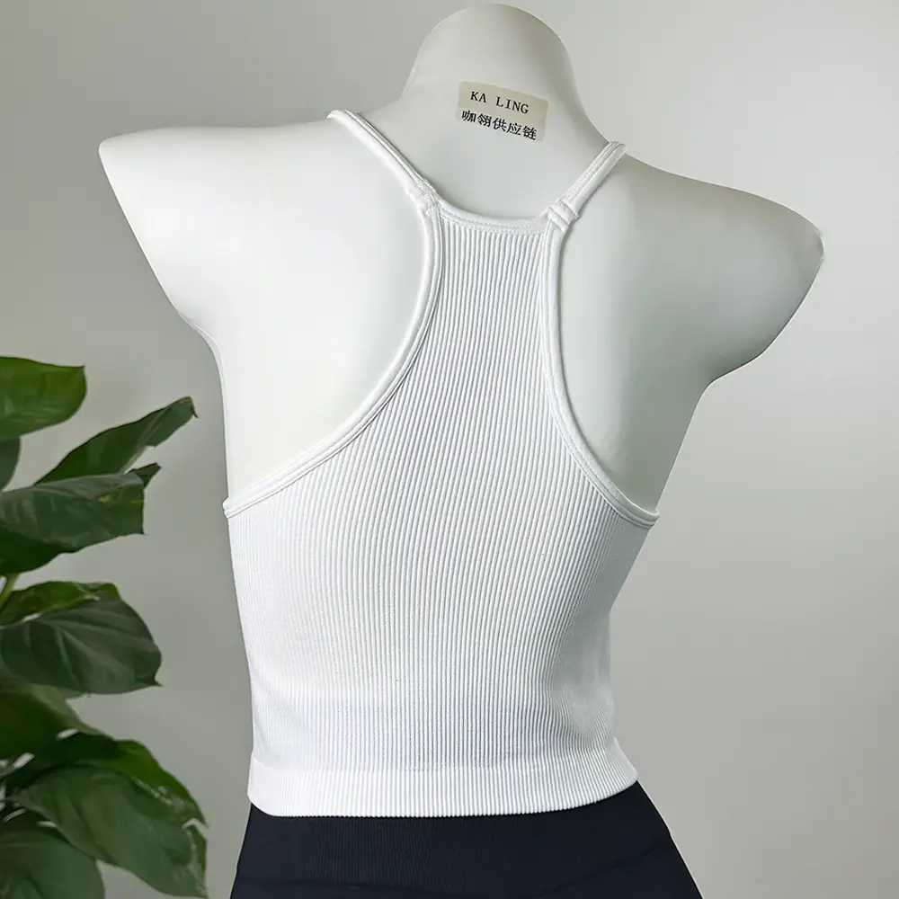 White Slim Fit Sports Vest for Women — feature 12