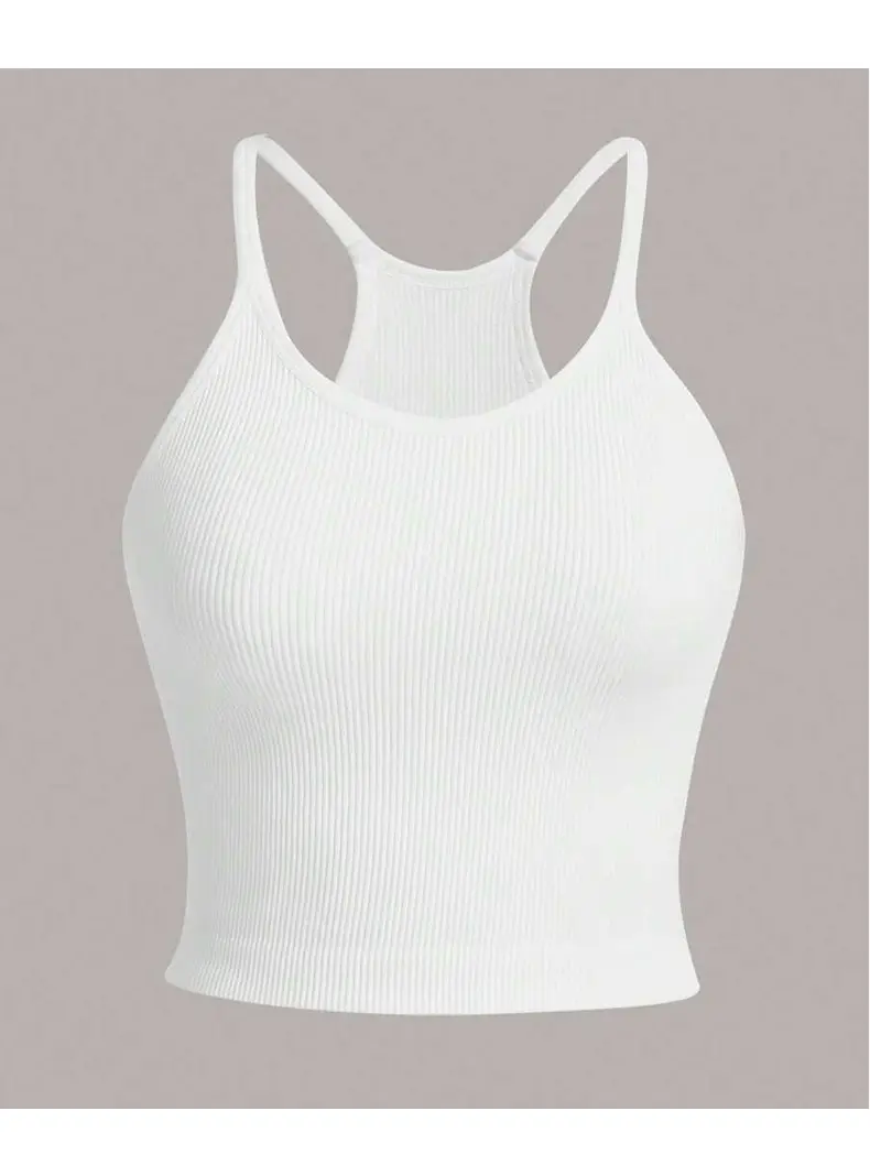 White Slim Fit Sports Vest for Women — feature 9
