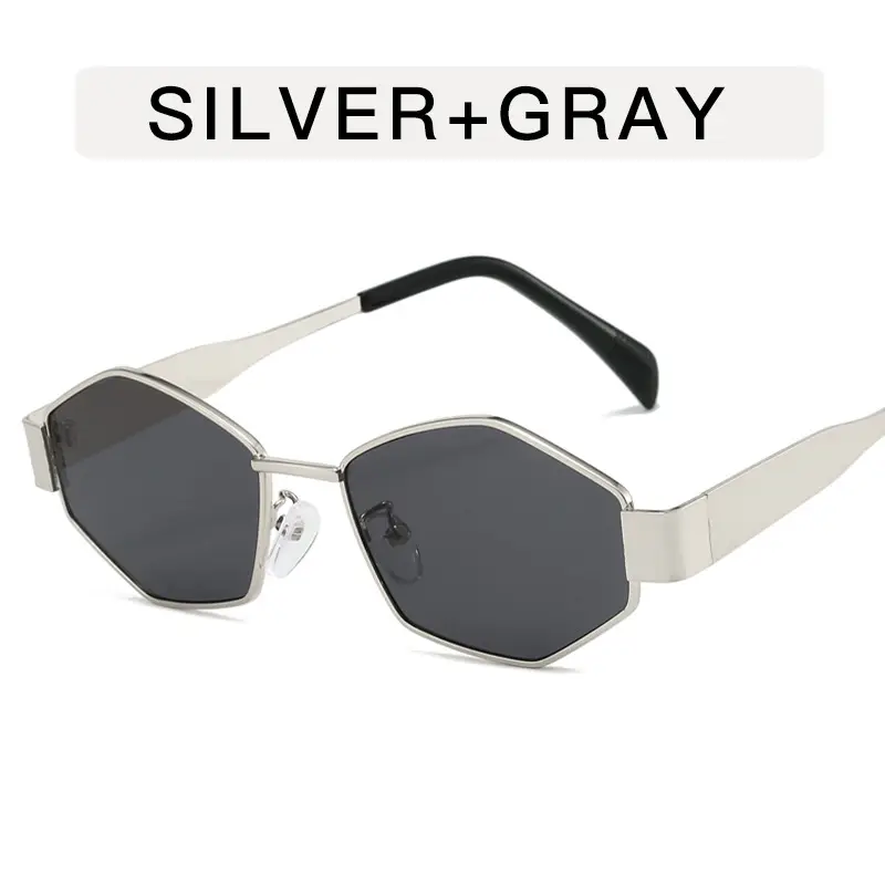 Women's Silver Gray Diamond Sunglasses for Summer - Image 3
