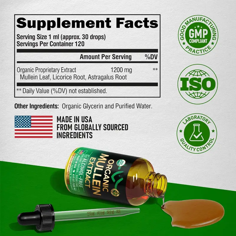 Mullein Leaf Extract Drops Oral Drops