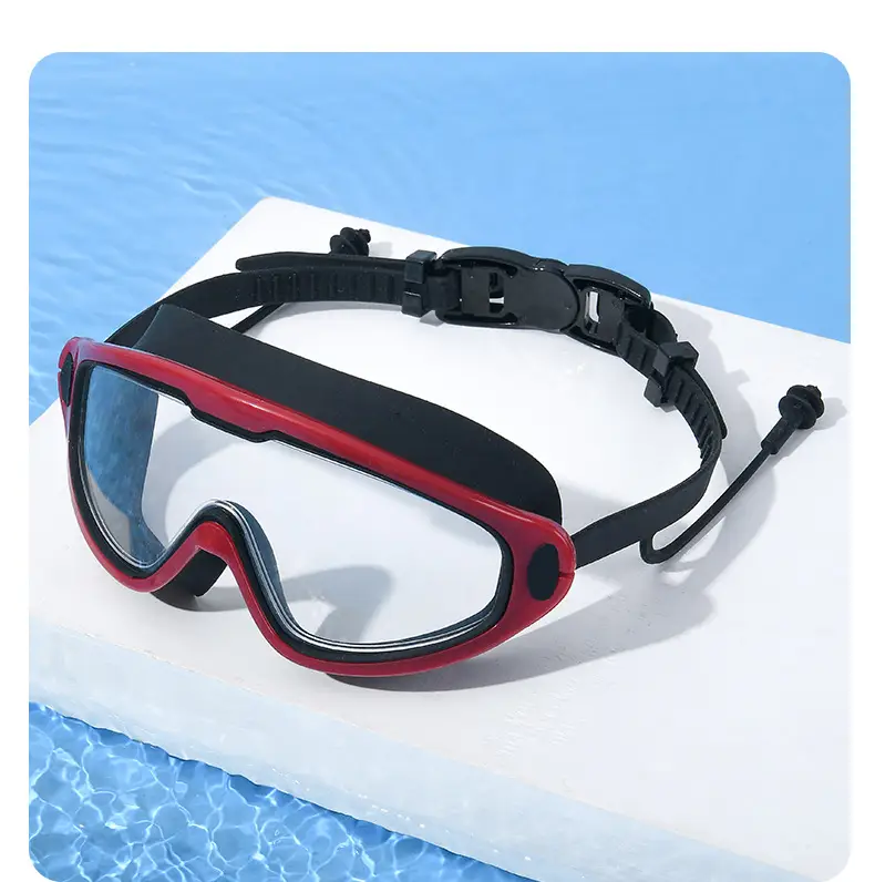 Children's swimming goggles HD anti-fog waterproof swimming goggles big frame glasses girls boys diving swimming cap special swimming goggles — feature 13