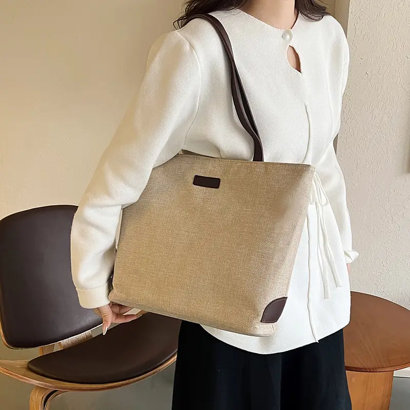 Cotton Linen Casual Tote Bag Large Capacity Cross-border Wholesale - Image 6