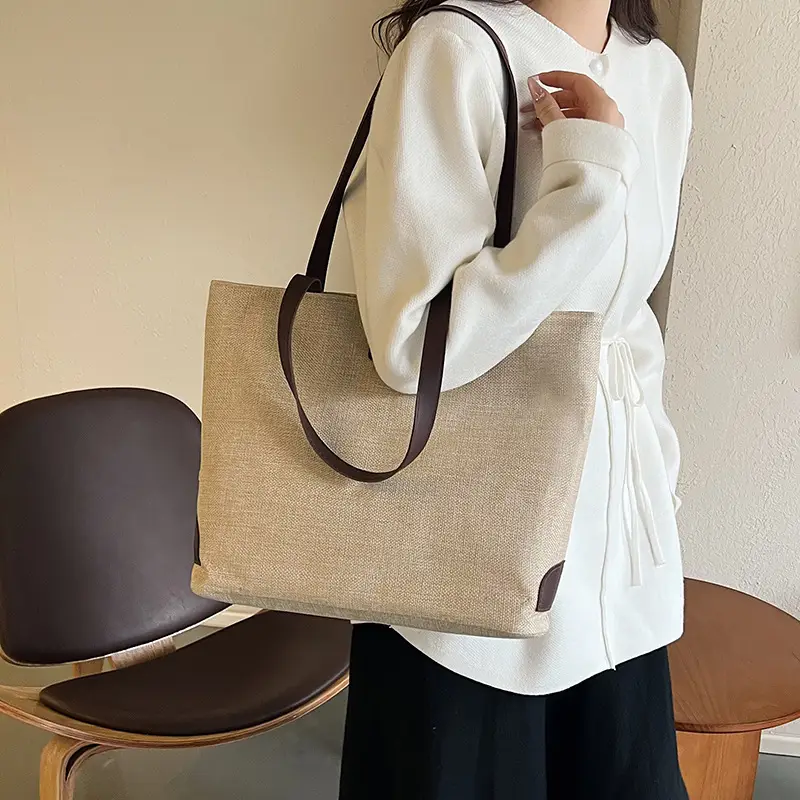 Cotton Linen Casual Tote Bag Large Capacity Cross-border Wholesale - Image 7