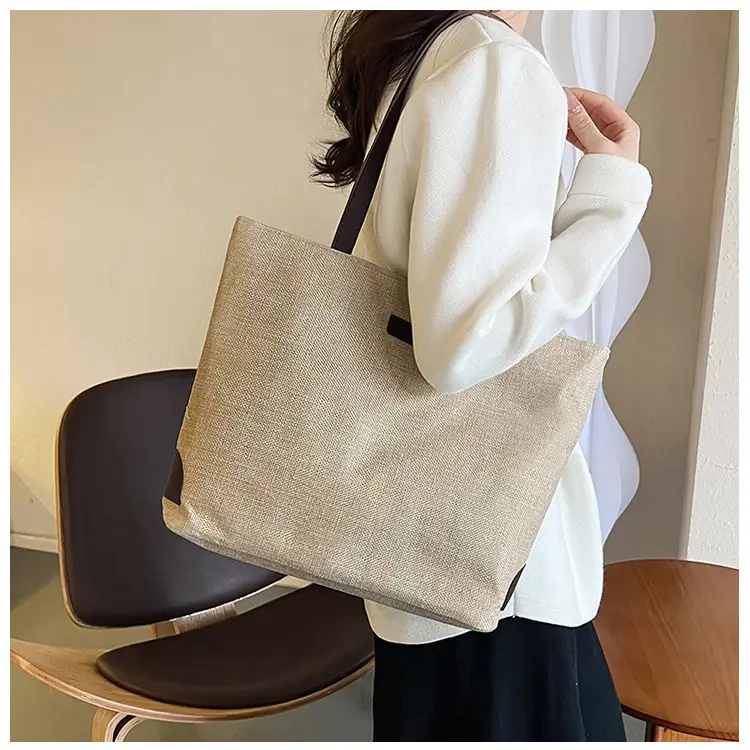 Cotton Linen Casual Tote Bag Large Capacity Cross-border Wholesale — feature 20