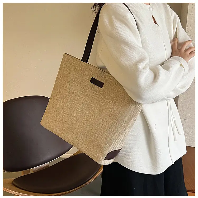 Cotton Linen Casual Tote Bag Large Capacity Cross-border Wholesale — feature 23