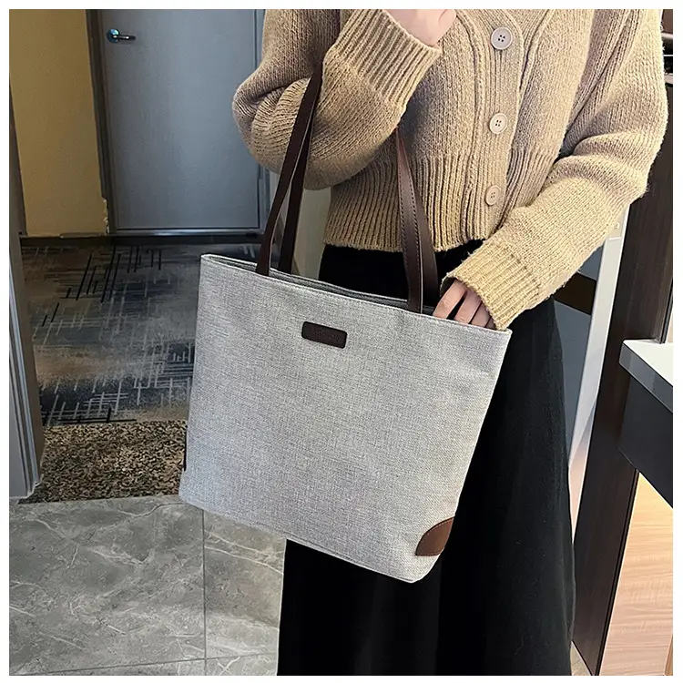 Cotton Linen Casual Tote Bag Large Capacity Cross-border Wholesale — feature 6