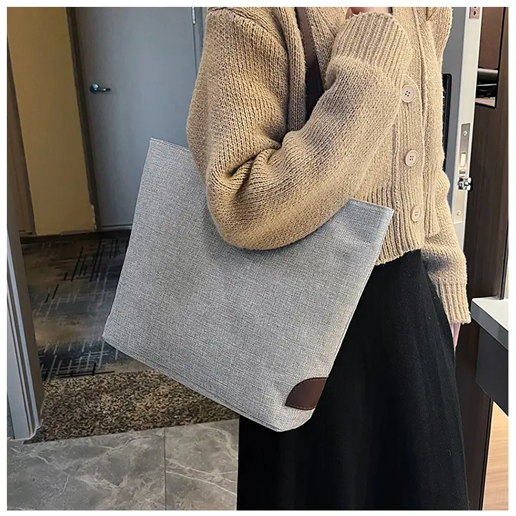 Cotton Linen Casual Tote Bag Large Capacity Cross-border Wholesale — feature 7