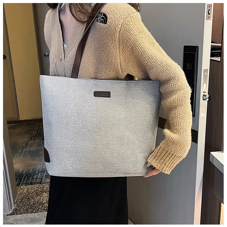 Cotton Linen Casual Tote Bag Large Capacity Cross-border Wholesale — feature 8