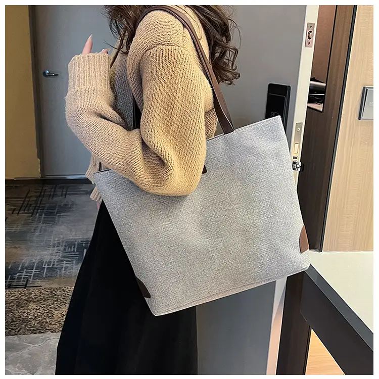 Cotton Linen Casual Tote Bag Large Capacity Cross-border Wholesale — feature 9